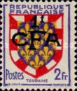 Touraine Coat of Arms surcharged