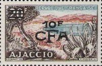 Ajaccio surcharged