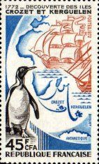 Map of the Islands, Sailboats, King Penguin (Aptenodytes