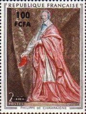 Cardinal de Richelieu surcharged