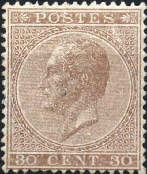 King Leopold I in Profile. Perforation 15