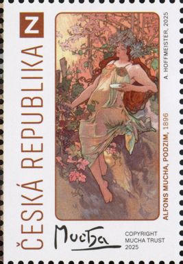Autumn by Alfons Mucha