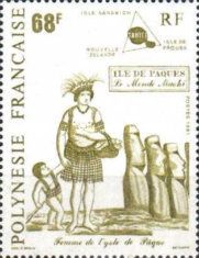Woman and child on Easter Island