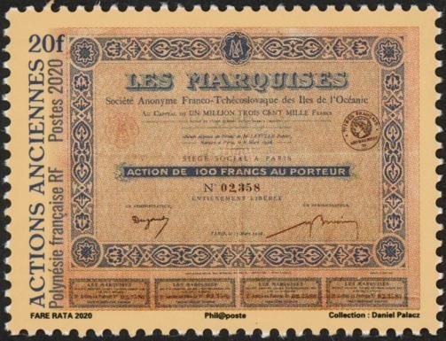 Stock Certificate for Les Marquises Company