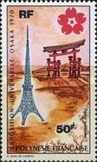 Telecommunications tower and temple in Tokyo