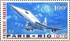 "Concorde". The first commercial flight Paris-Dakar-Rio