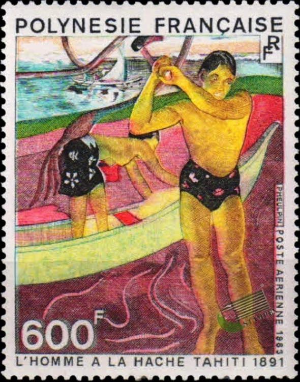 The Man and the Hatchet (1891) by Gauguin