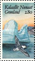 Northern Fulmar (Fulmarus glacialis), iceberg