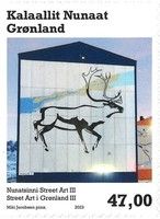 Mural of Reindeer by Miki Jacobsen
