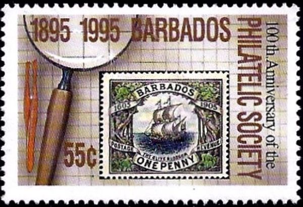 Magnifying glass, tongs and Barbados SN: # 109