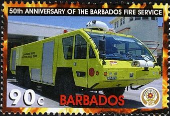 Yellow fire truck