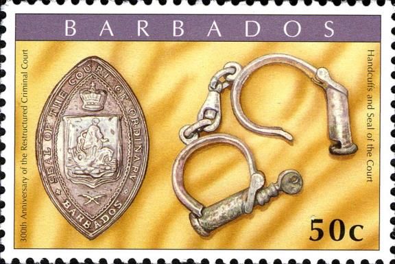 Handcuffs, seal of the court