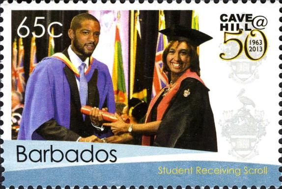 Student receiving scroll