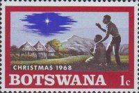 Native Family with Child, Christmas Star over Village
