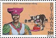 Herero Woman Milking Cow