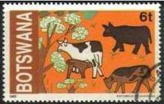Cattle in the Pasture, by Boitumelo Golaakwena