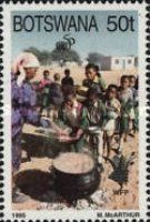School Children Queueing for Soup