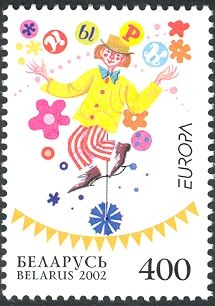 Clown Riding Unicycle