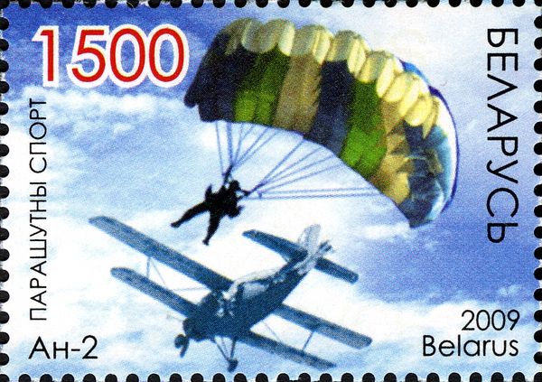 Antonov An-2 and Parachutist