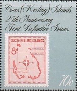 Map of Islands 8d Stamp of 1963