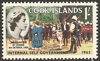 Reading of Proclamation of Cession, 1900 - overprinted