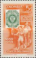 Stamp of 1859, Mail transport by Mule