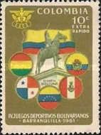 Simon Bolivar Statue - Flags