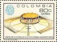 Round temple of the Eucharist, coat of arms of Bogotá