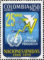 UN emblem, scales of justice, peace dove