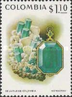 Polished and unpolished emeralds