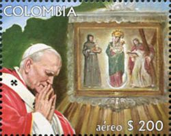 Pope John Paul II .; Hl. Virgin of Chiquinquirá