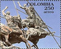 The Lancer; Monument of R. Arenas Betancur