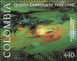 Tribute to Guatavita (detail); Alejandro Obregón