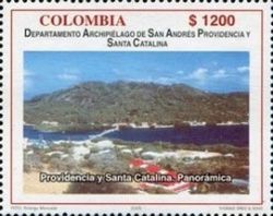 Aerial View of Providencia and Santa Catalina Islands