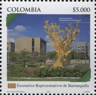 Monument yellow butterflies