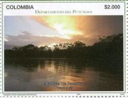 Sunset View of Putumayo River at Puerto Assis