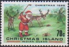 Santa Claus Playing Golf