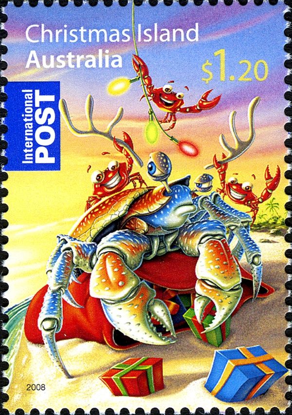 Robber Crab Stealing Christmas Presents