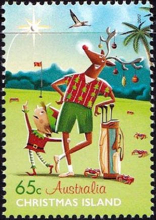 Rudolf as Golf Caddy and Elf