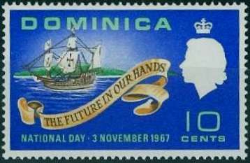 Columbus’ ship Santa Maria & banderol