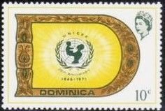 UNICEF emblem and letter "D"