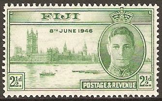 King George VI and Houses of Parliament, London