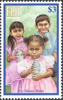 Fijian Children with Bottled Water