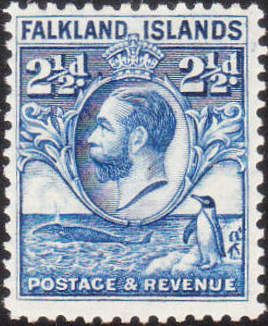 King George V with Whale and Gentoo Penguin beneath