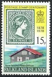 New Island P.O. and 6d stamp of 1878