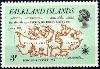 Map of Falklands Island
