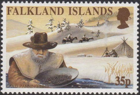 Gold Panning in Winter 1849