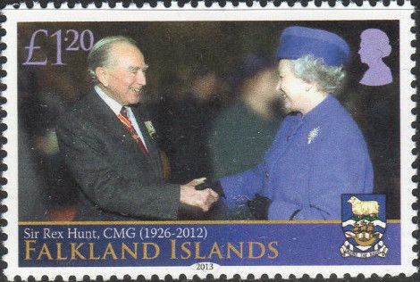 Sir Rex Hunt at his Desk