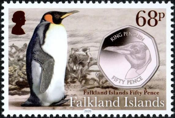King Penguin (Aptenodytes patagonicus),50p Coin