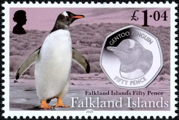 Gentoo Penguin and Coin